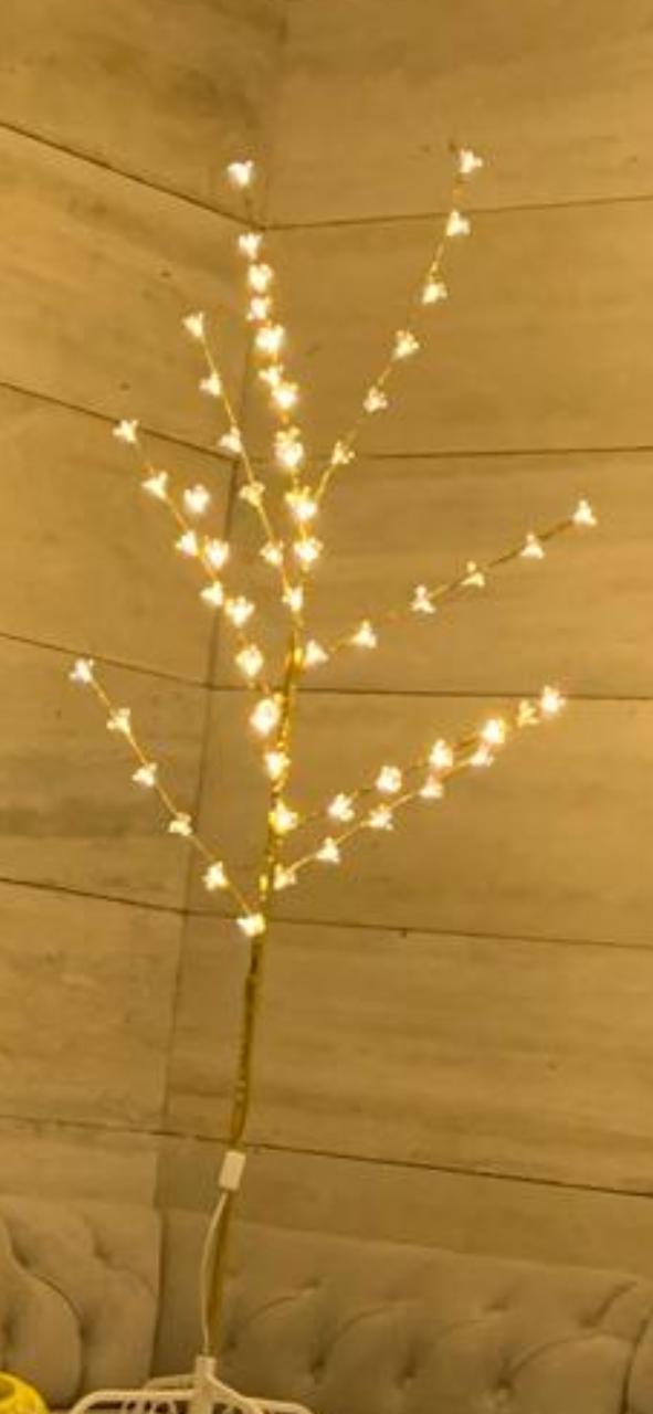 Elegant Golden Pot Decorative Light with 60 LEDs and 10 strings – perfect for corners, living rooms, or lawns.