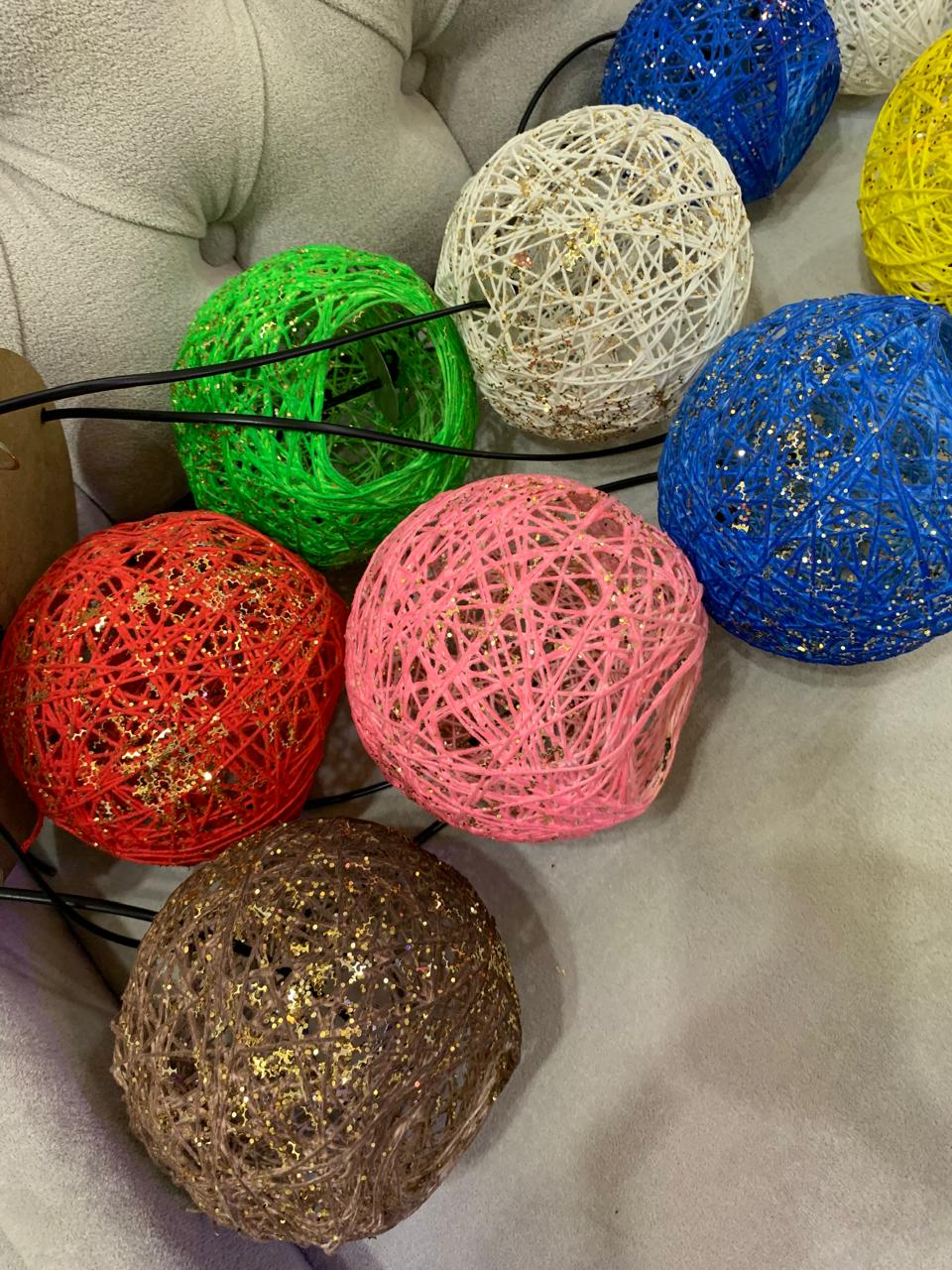 Elegant Ceiling Fanous with colorful balls – a unique decorative chandelier to brighten your space.