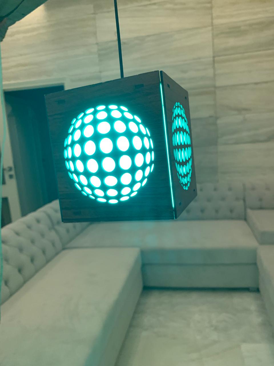 Stylish Single Hanging box with green light  – A perfect home décor accessory available in elegant colors and modern designs. Easy to hang anywhere