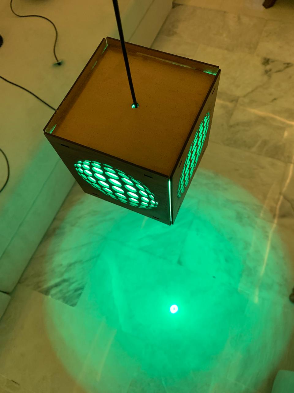 Stylish Single Hanging box with green light  – A perfect home décor accessory available in elegant colors and modern designs. Easy to hang anywhere