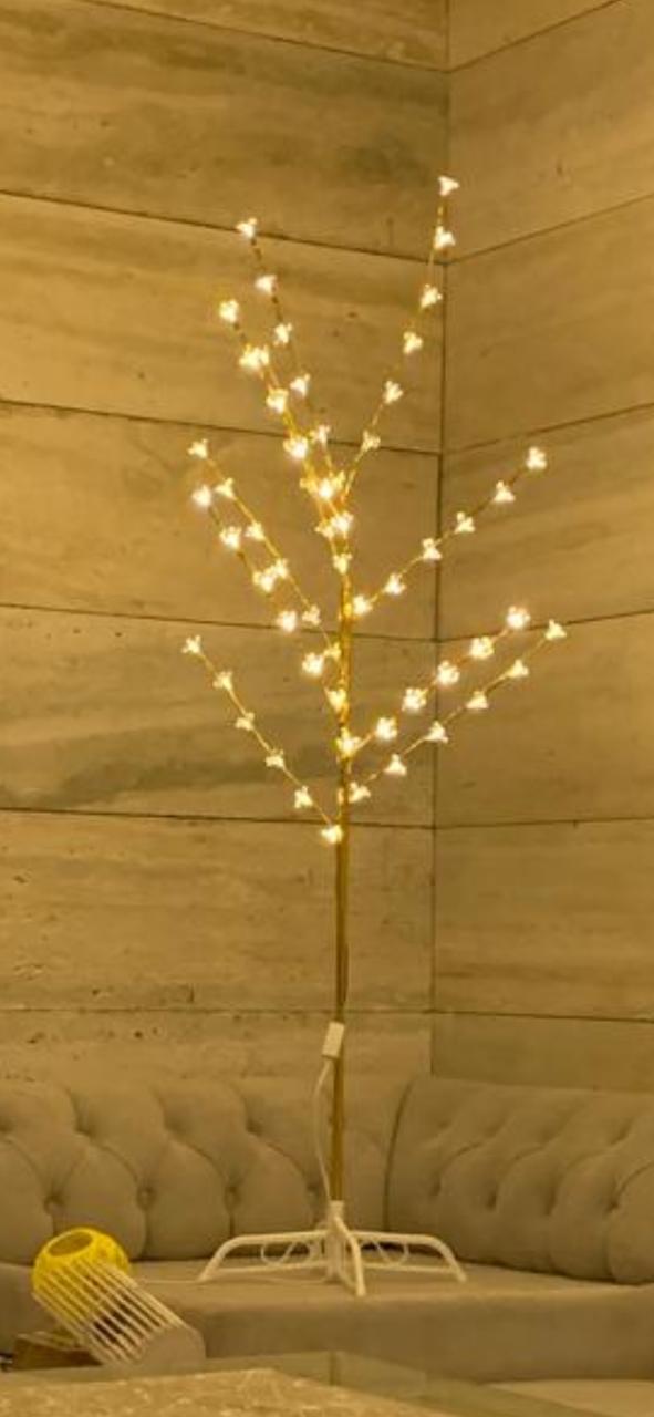 Elegant Golden Pot Decorative Light with 60 LEDs and 10 strings – perfect for corners, living rooms, or lawns.